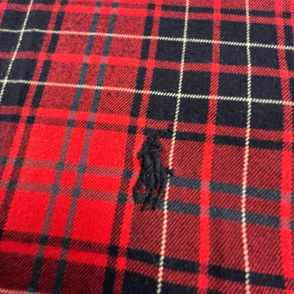 Polo Ralph Lauren Performance Flannel Shirt Mens Medium Classic Fit Tartan Plaid - Picture 3 of 11